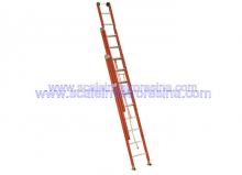 Fiberglass Multi-section Extension Ladder 220 lbs  load capacity 12 ft 3 x 6 steps