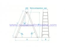 Fiberglass 5 Step Ladders Twin Front 5 ft 5