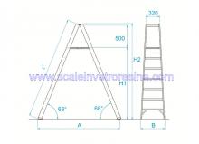 Fiberglass 6 Step Ladders Twin Front 5 ft 5