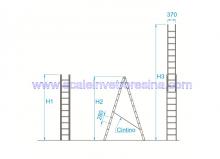 14 ft Fiberglass 2 section Extension Ladders 2x8 5